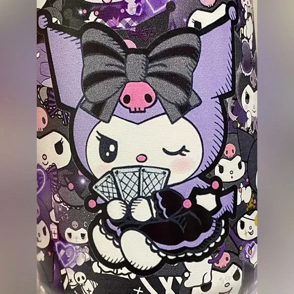 🆕 Kuromi - Black and Purple Tumbler - Sanrio - Stainless Steel - 40oz - NIB - Picture 10 of 14